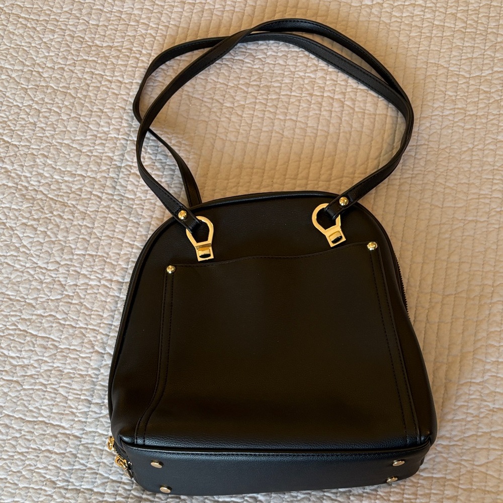 Black Convertible Shoulder/BackPack Style Women's Bag